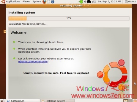Ubuntu 9.10 Alpha 5部分安装桌面截图
