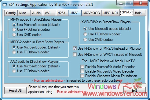 Win7 x64 Components 2.21下载 优秀的解码包