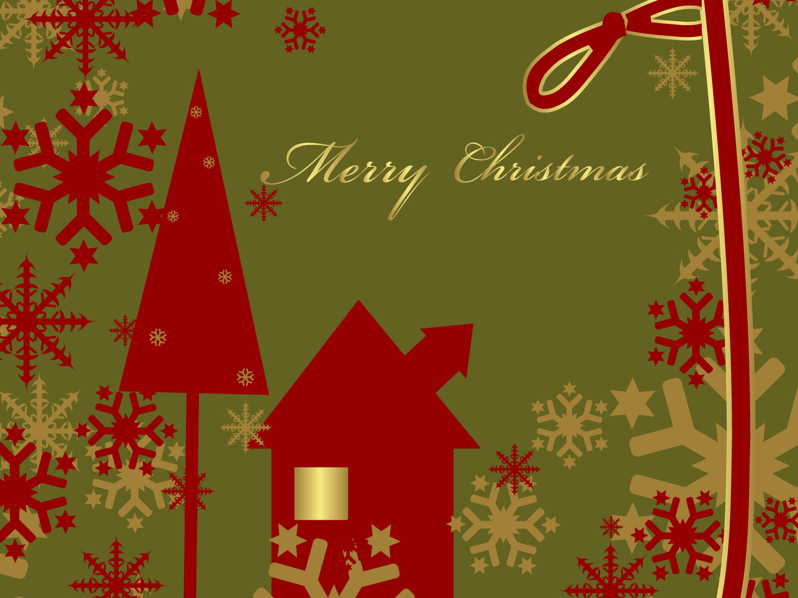 【Windows7壁纸】1600x1200高清壁纸 圣诞节