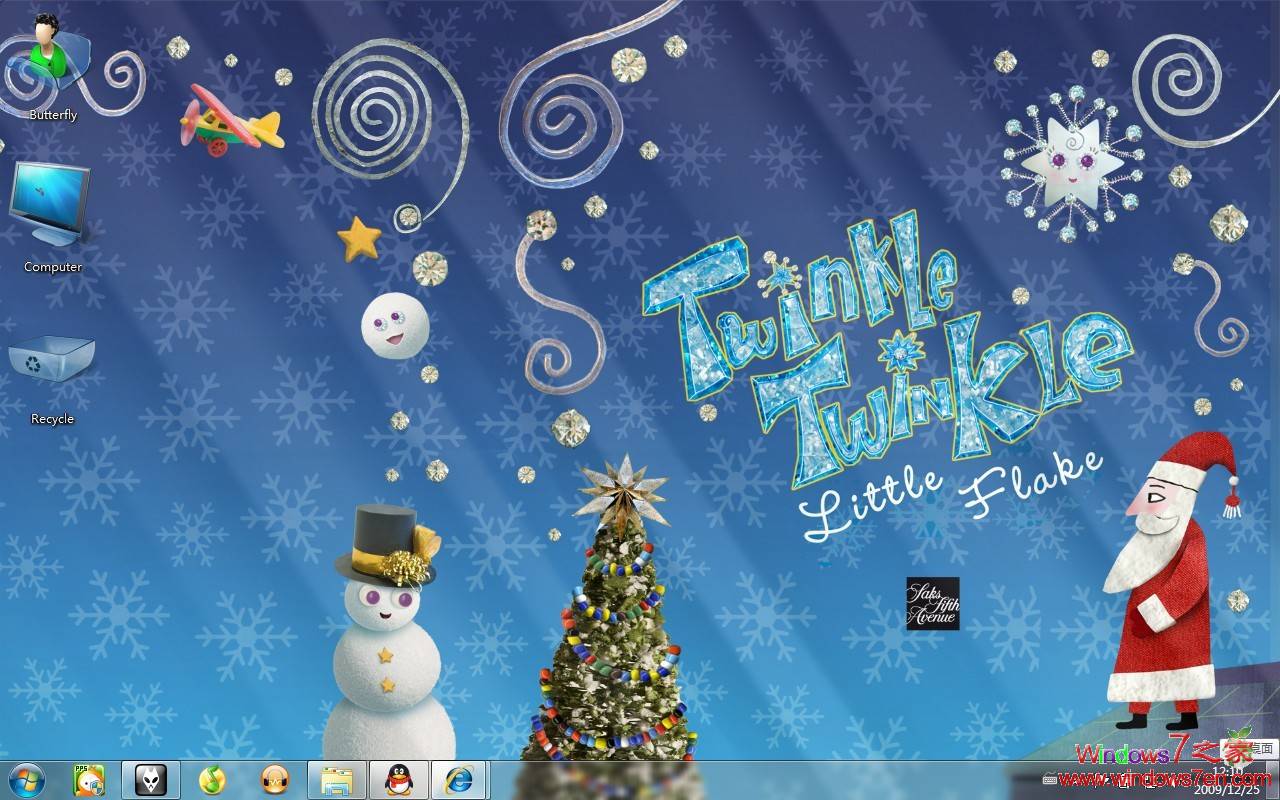 【Windows7主题】圣诞节微软官方主题下载