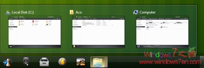 Windows7清爽简洁主题：Iohanna VS绿色主题