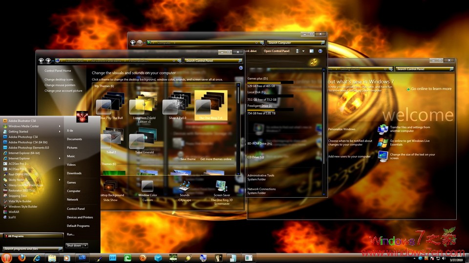 Windows7绚丽主题The One Ring 7 theme