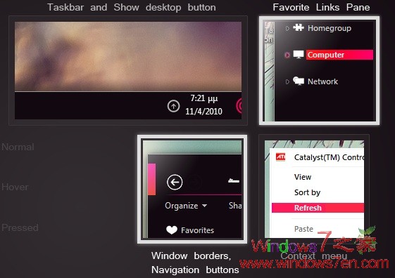 Windows7黑色Zune主题 Zune QuickPlay for Win7