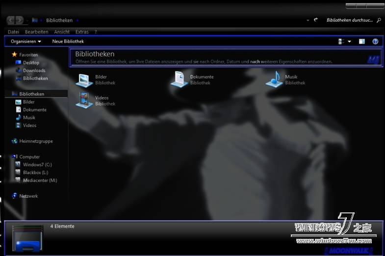 Windows7黑色透明主题Michael Jackson_Theme