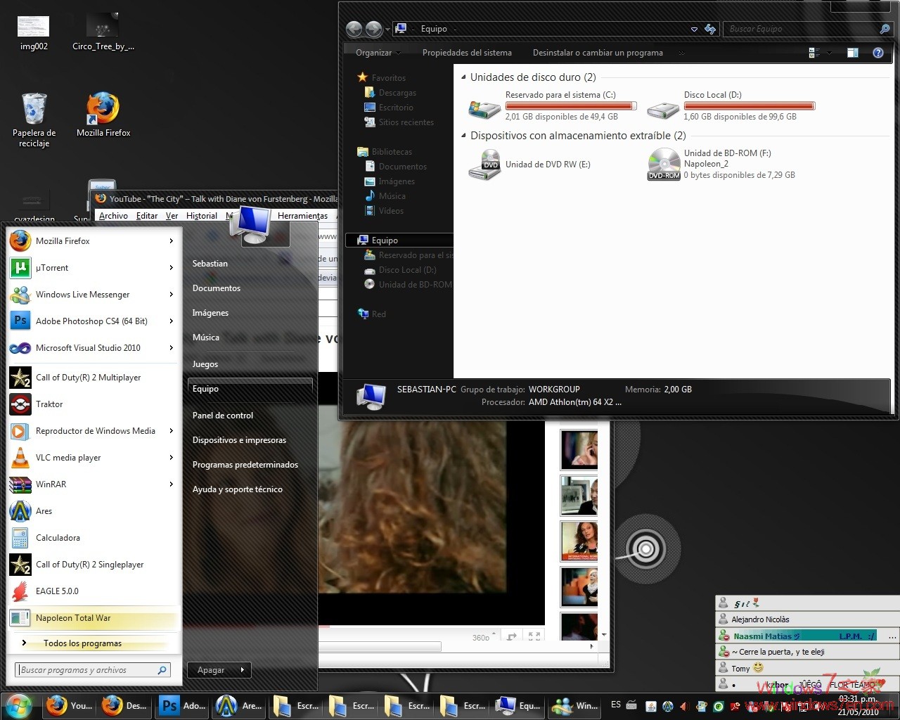 Windows7黑色经典主题muxblack by ~cvazdesign