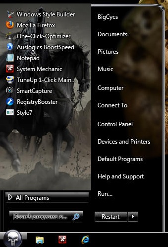 Windows7骷髅主题Evil Side Grim Reaper beta