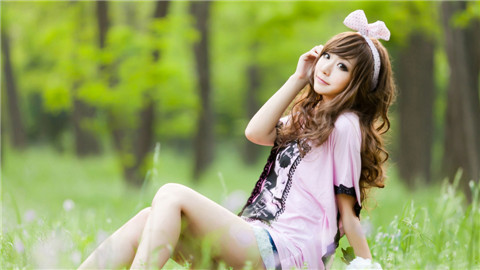 win7壁纸下载 小清新美女杨璐绮