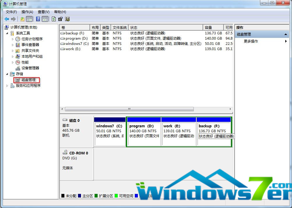 win7旗舰版计算机管理截图