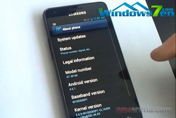 三星Galaxy S II官方Android 4.0偷跑亮相