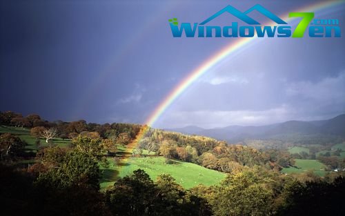 红橙黄绿青蓝紫!win7主题《彩虹》壁纸下载