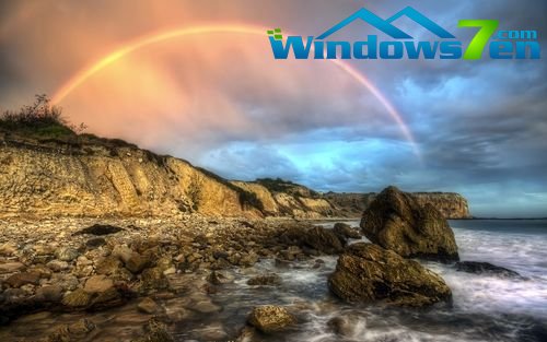 红橙黄绿青蓝紫!win7主题《彩虹》壁纸下载
