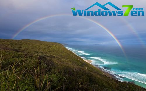 红橙黄绿青蓝紫!win7主题《彩虹》壁纸下载