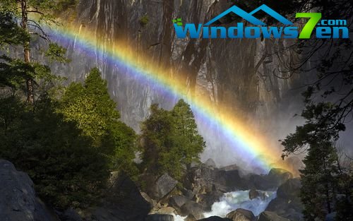 红橙黄绿青蓝紫!win7主题《彩虹》壁纸下载