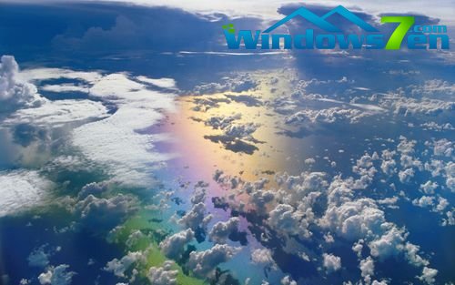 红橙黄绿青蓝紫!win7主题《彩虹》壁纸下载