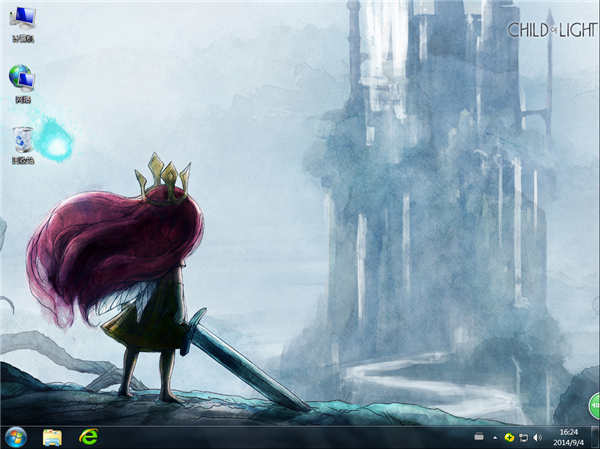 微软win7/win8”圣光之子”水彩主题(太阳)图片