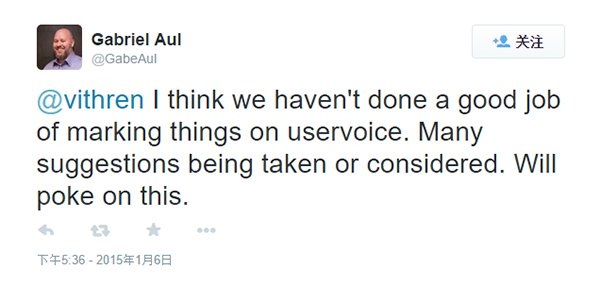 Win10开发过程中将参考用户的建议
