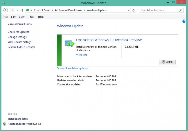 Windows7,win8.1,Windows 10 Build 9926