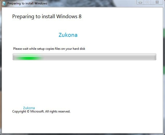 Windows 8升级版安装截图曝光