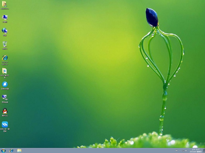 深度技术win7 64位系统安装完成后的主界面