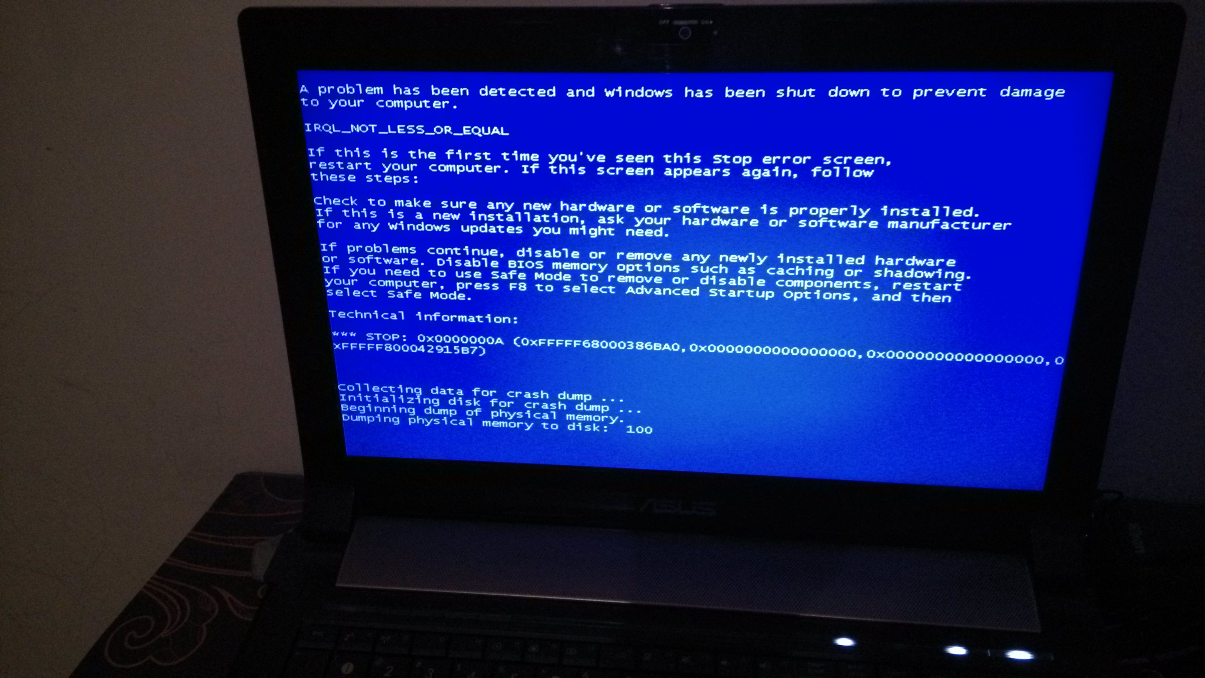 笔记本经常蓝屏