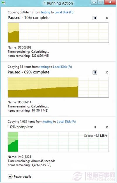 windows8复制速度经测试性能不及windows7